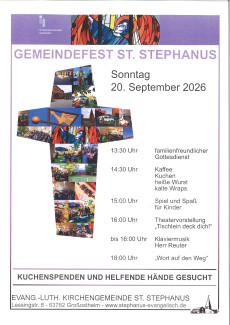 Plakat mit Kreuz