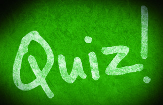 Plakat mit Quiz