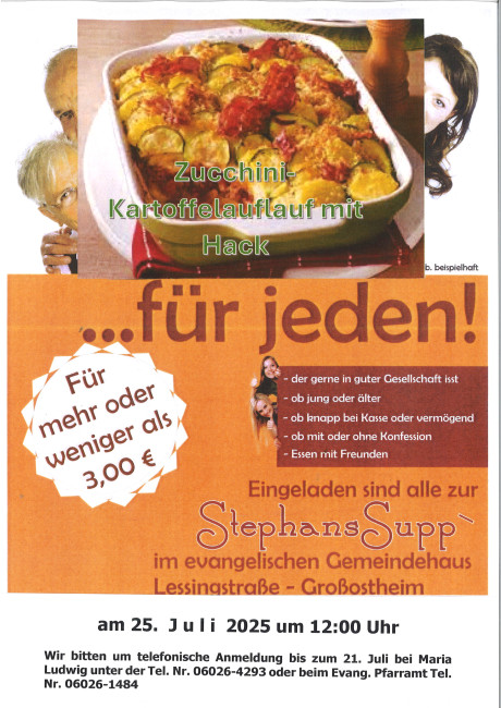 Plakat mit Eintopf