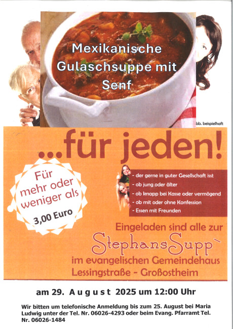 Plakat mit Eintopf